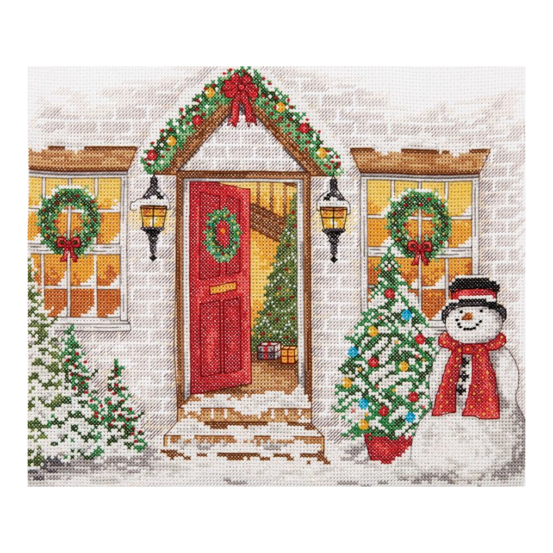 Набор для вышивки крестиком "Рождественский прием (Christmas Welcome)", Anchor, PCE0968