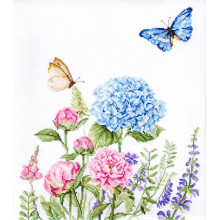 Cross Stitch Kit Luca-S- Summer Flowers and Butterflies B2360