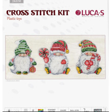 Набір для вишивания хрестиком, Luca-S, Різдвяні гноми JK030