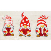 Toys Cross Stitch Kits, Luca-S Valentains Gnomes JK031