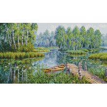 Cross-Stitch Kit Birches at the edge of the lake Luca-S (BU5012)