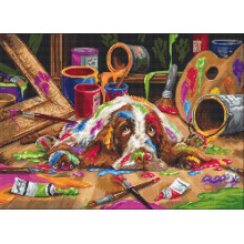 Cross-Stitch Kit, Puppy Picasso Luca-S (B2415)