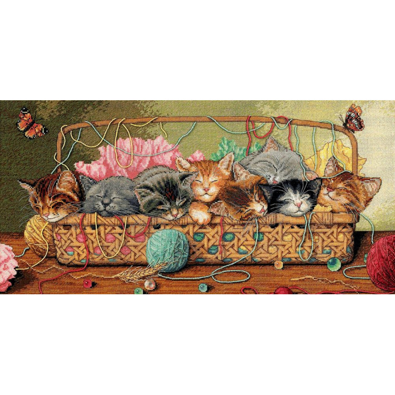 Cross-Stitch Kit «Kitty Litter» Gold Collection DIMENSIONS 35184