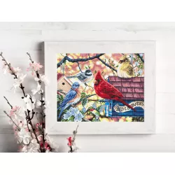 Cross-Stitch Kit “Springtime Songbirds ” LETISTITCH L8062