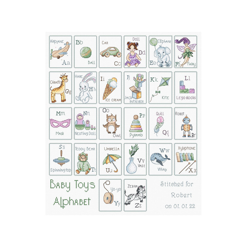 Cross-Stitch Kit “Baby Toys Alphabet ” LETISTITCH L8063