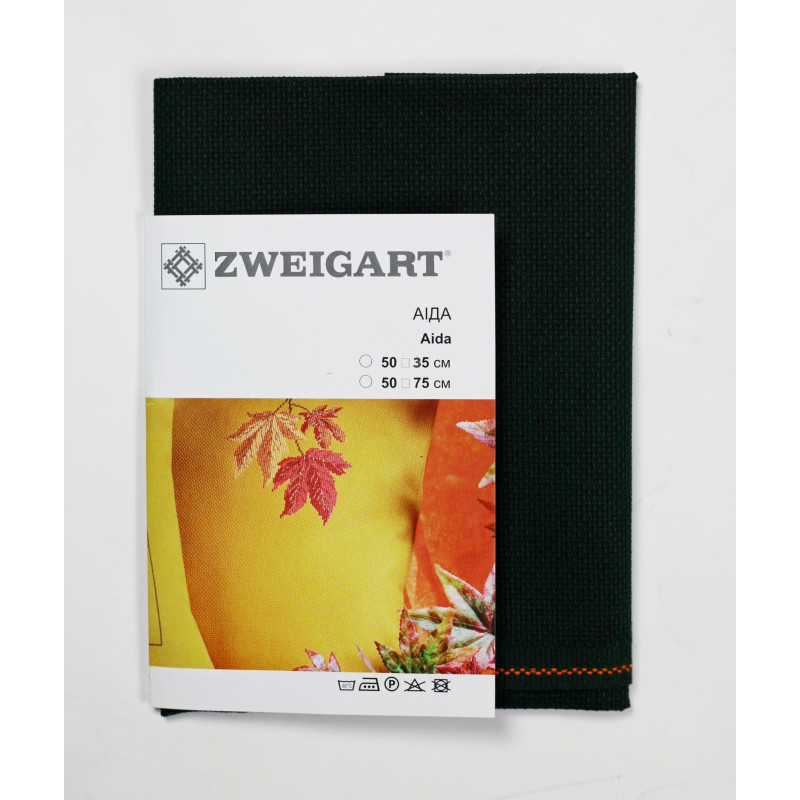 Fabric for corss-stitch Aida 14 (37 х 50 cm) Zweigart, black.