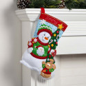 Набор для вышивания с фетром Bucilla, рождественский сапожок, 89541E