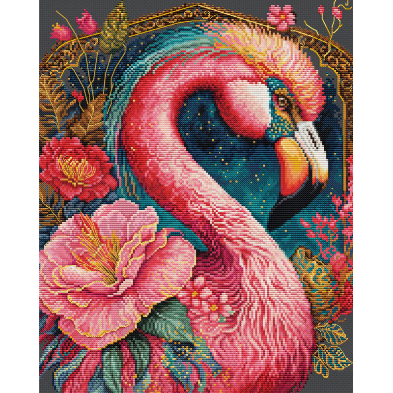 Cross-Stitch Kit, Flamingo Fantastico Luca-S(BU5036)