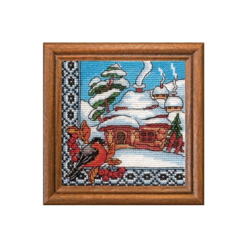 Набір для вишивання хрестиком Леді, Зимова Україна серія Хатки (01295)