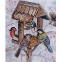 Cross-Stitch  Kit “Near the birdhouse” “Iris Design” 04621
