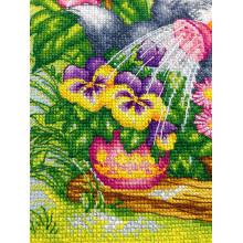 Cross-Stitch Kit “Fluffy Gardener” LanSvit D-012