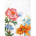 Набор для вышивания Luca-S, Цветы и бабочкa (BU4019)